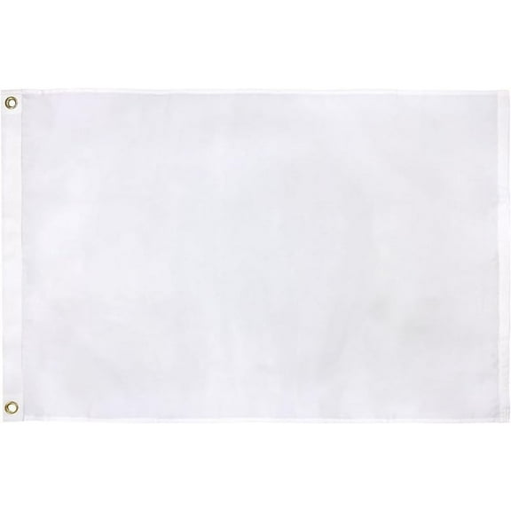 Solid White Flag BlanK Flags 2x3 Ft Create Your Own Solid White Flag DIY Blanks Canvas Banner to Decorate with Brass Grommets