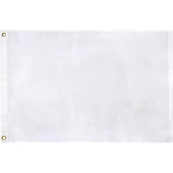 Solid White Flag BlanK Flags 2x3 Ft Create Your Own Solid White Flag DIY Blanks Canvas Banner to Decorate with Brass Grommets