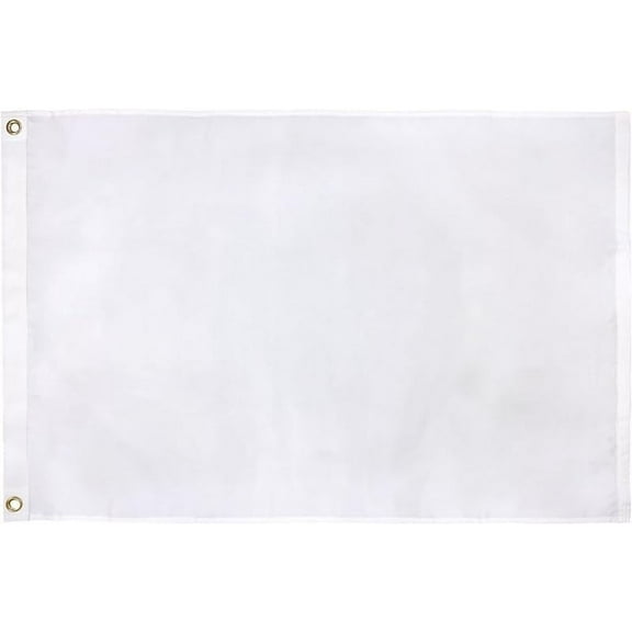 Solid White Flag BlanK Flags 3x5 Ft Create Your Own Solid White Flag DIY Blanks Canvas Banner to Decorate with Brass Grommets