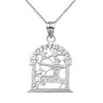 thumbnail image 1 of Solid White Gold Zodiac Sagittarius Pendant Necklace - 10K, Pendant with 22" chain, 1 of 1