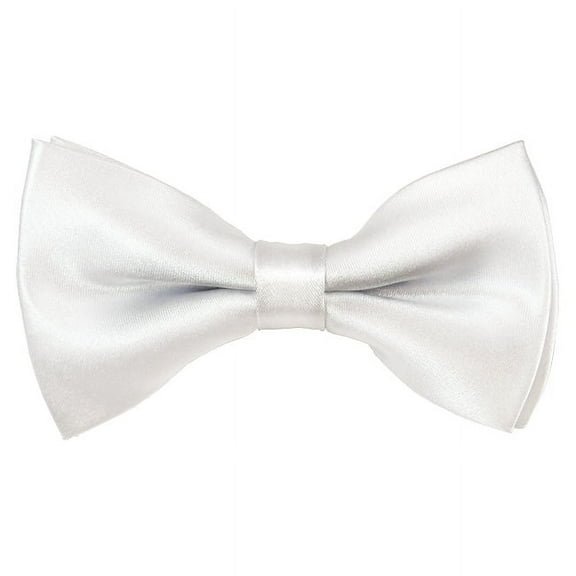 Solid White Men's Pre-Tied Bow Tie