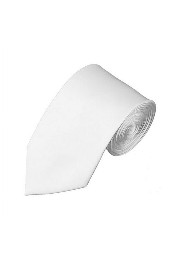 Solid White Slim Men's Necktie