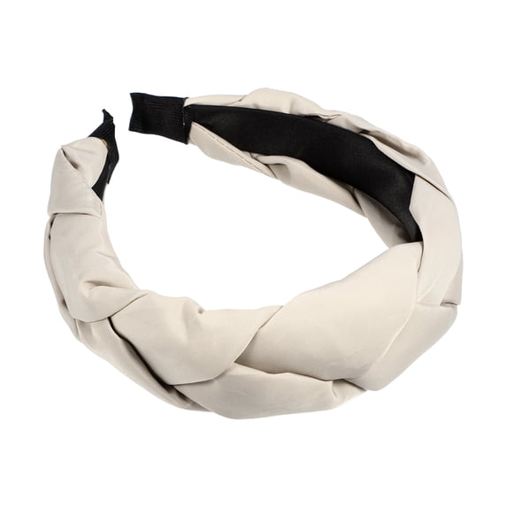 Solid Wide Headbands Non-slip Fashion Light Khaki Hair Hoop 0.35inch Wide for Girl Women