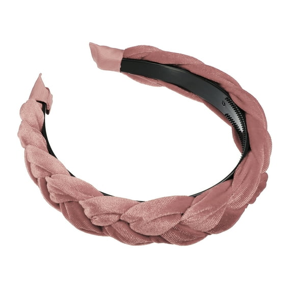 Solid Wide Headbands Non-slip Fashion Pink Hair Hoop 1.18inch Wide for Girl Women
