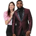 thumbnail image 1 of Solid Wine Fashion Blazer J77, 1 of 1