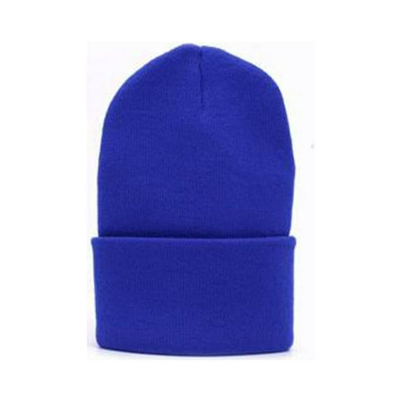 Solid Winter Long Beanie, Royal Blue