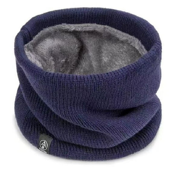 Solid Winter Plush Muffler Woolen Knitting for Women Fleece Ring Bandana Scarf Neck Warmer Buff Thick Cashmere Headband Ski Mask