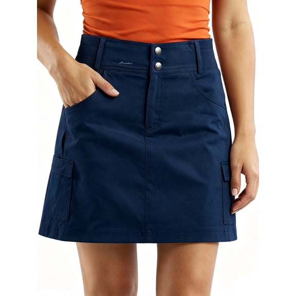 Solid Women's Athletic Running Relaxed Fit Tennis Skirts with Shorts Pockets Golf Hiking Skorts