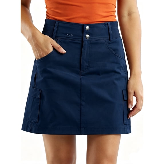Solid Women's Athletic Running Relaxed Fit Tennis Skirts with Shorts Pockets Golf Hiking Skorts