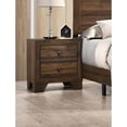 thumbnail image 1 of Solid Wood 2-Drawer Nightstand with Rustic Finish / Store Bedside Necessities, 1 of 2