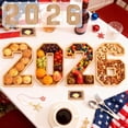 thumbnail image 1 of Solid Wood 2026 Number Serving Tray Set - Graduation Party Charcuterie Board for Appetizers and Desserts - Multi-Piece Display Platter for Special Events, 1 of 6