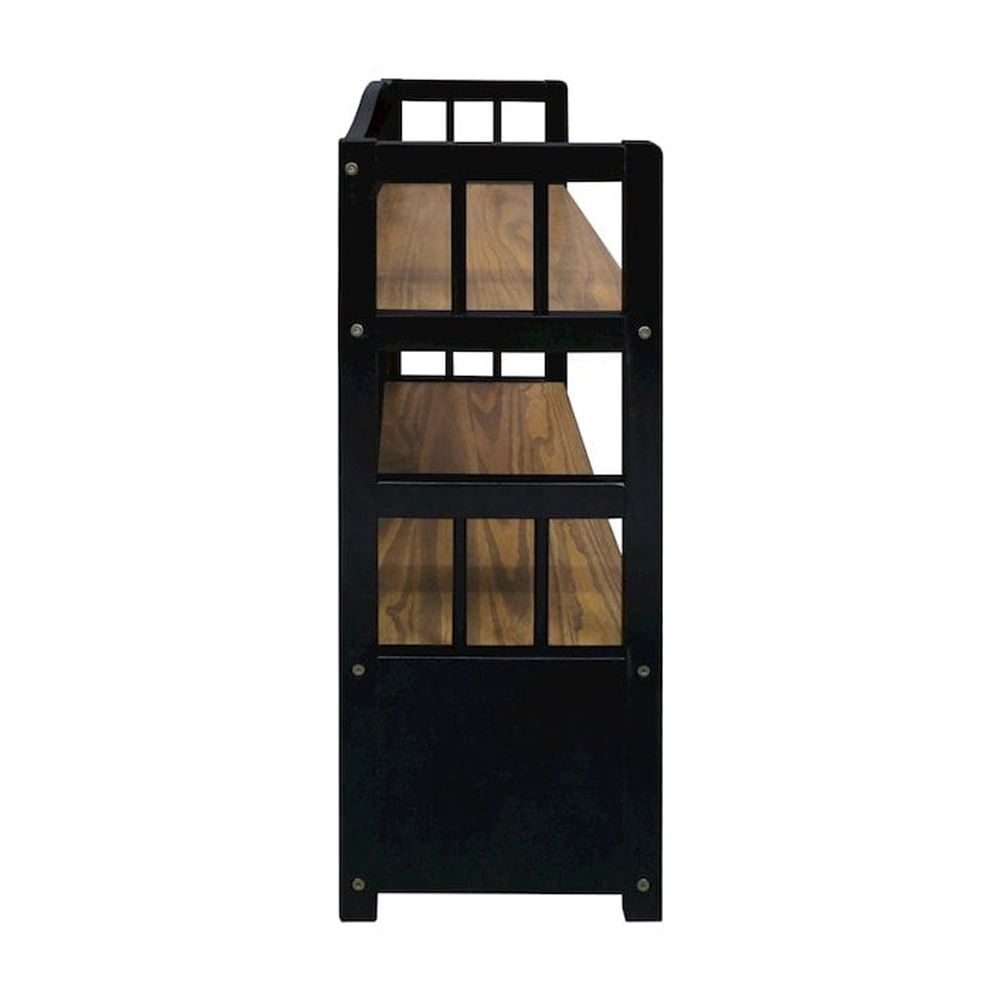 Casual Home Solid Wood 2-Tier Small Bookshelf with Drawer
