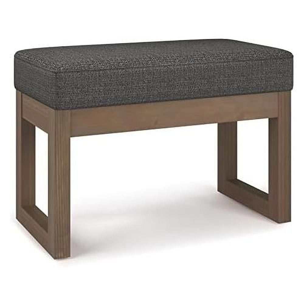 Solid Wood 26" Wide Small Entryway Mudroom Bench Seat, Upholstered