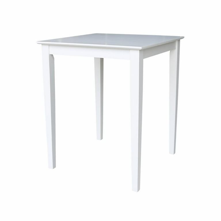 Solid Wood 30 inch Square Dining Table in White Walmart