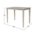 thumbnail image 1 of Solid Wood 30"x 48" Dining Table in Washed Gray Taupe, 1 of 6