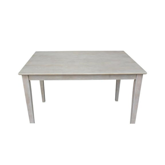 Solid Wood 30"x 48" Dining Table in Washed Gray Taupe
