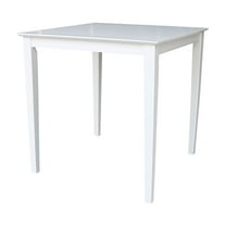 Solid Wood 36 inch Square Dining Table in White