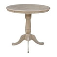 thumbnail image 1 of Solid Wood 36" x 36" Round Pedestal Dining Table in Washed Gray Taupe, 1 of 6
