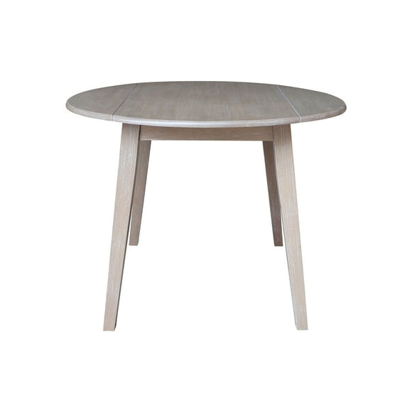 International Concepts Solid Wood 42" Round Dual Drop Leaf Dining Table