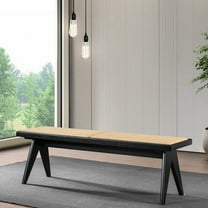 Solid Wood And Bench For Versatile Home Decor Upholstered With Mid-century Modern Appeal