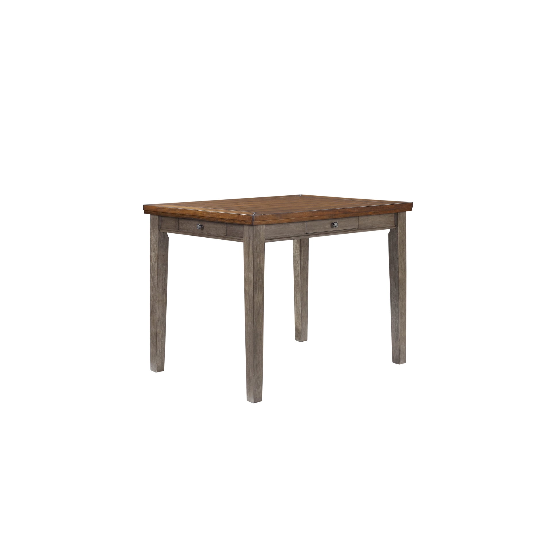 Solid Wood And Counter Height Dining Table, 4 Drawer, Gray Two-tone ...