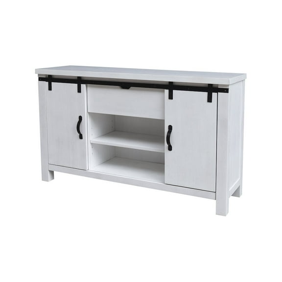 Solid Wood Barn Door Server - Soft White