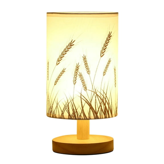 Solid Wood Base LED Night Light with Remote Control Dimmable USB Table Lamp for Bedroom Study or Office Includes 1 Lamp