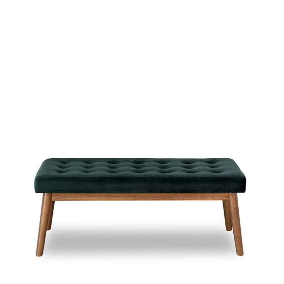 Solid Wood Base and Velvet Bench / Easy to Assemble for Home Use