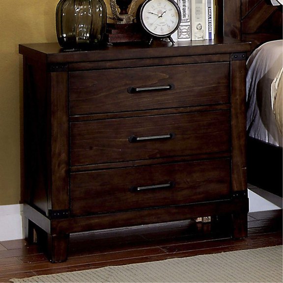 Solid Wood Bedside Table with Rustic Flair / Fits Bedroom Theme