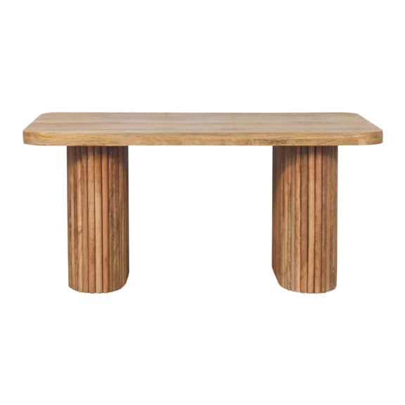 Solid Wood Bench In Oak-ish Tone - Handmade Luxury For Entrance Contemporary Finish, Build