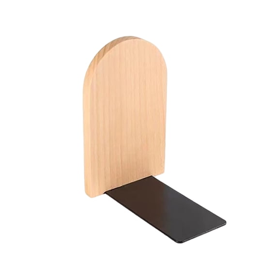 Solid Wood Bookends Heavy Duty Book Holder Non Slip Desk Organizer L Shaped Wooden Book Stand Storage Rack for Home Office Shelf Book Support Modern Minimalist Decoration Gift