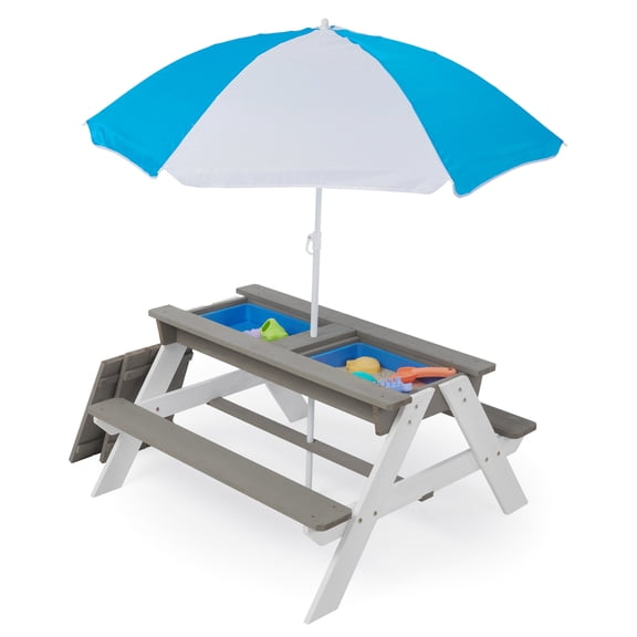 Solid Wood Build | 3-in-1 Design for Picnics, Sand and Water Adventures | Offer a Reliable and Versatile Table