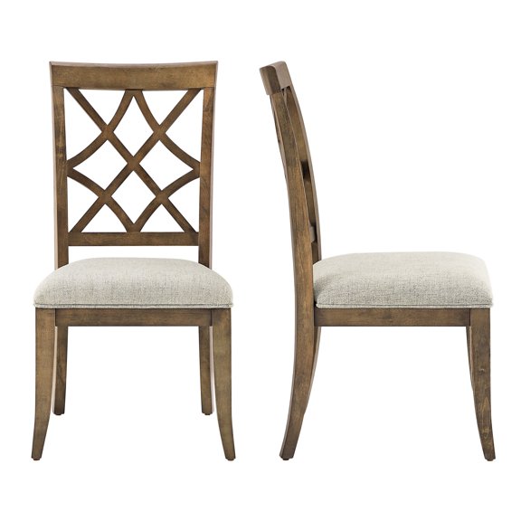 Solid Wood Build - Soft Polyester Cover - For Kitchen Gathering - Chair Set of 2