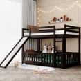 thumbnail image 1 of Solid Wood Bunk Bed with Slide and Ladder | Space - Efficient Solution for Homes | Safety Assurance with Full - Length Guardrail, 1 of 2