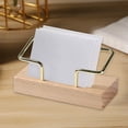 thumbnail image 1 of Solid Wood Business Card Holder, Wood and Metal Material, Compact Design, Organizes Cards Efficiently, Suitable for Office Home Study, Sturdy Durable with Exquisite Workmanship, 1 of 6