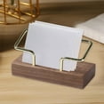 thumbnail image 1 of Solid Wood Business Card Holder, Wood and Metal Material, Compact Design, Organizes Cards Efficiently, Suitable for Office Home Study, Sturdy Durable with Exquisite Workmanship, 1 of 6
