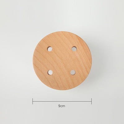 Solid Wood Button Hook Wall-Mounted Decorative Coat Hook Key Chain Hat Scarf Storage Rack Bathroom Kitchen Supplies