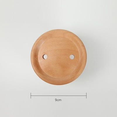 Solid Wood Button Hook Wall-Mounted Decorative Coat Hook Key Chain Hat Scarf Storage Rack Bathroom Kitchen Supplies