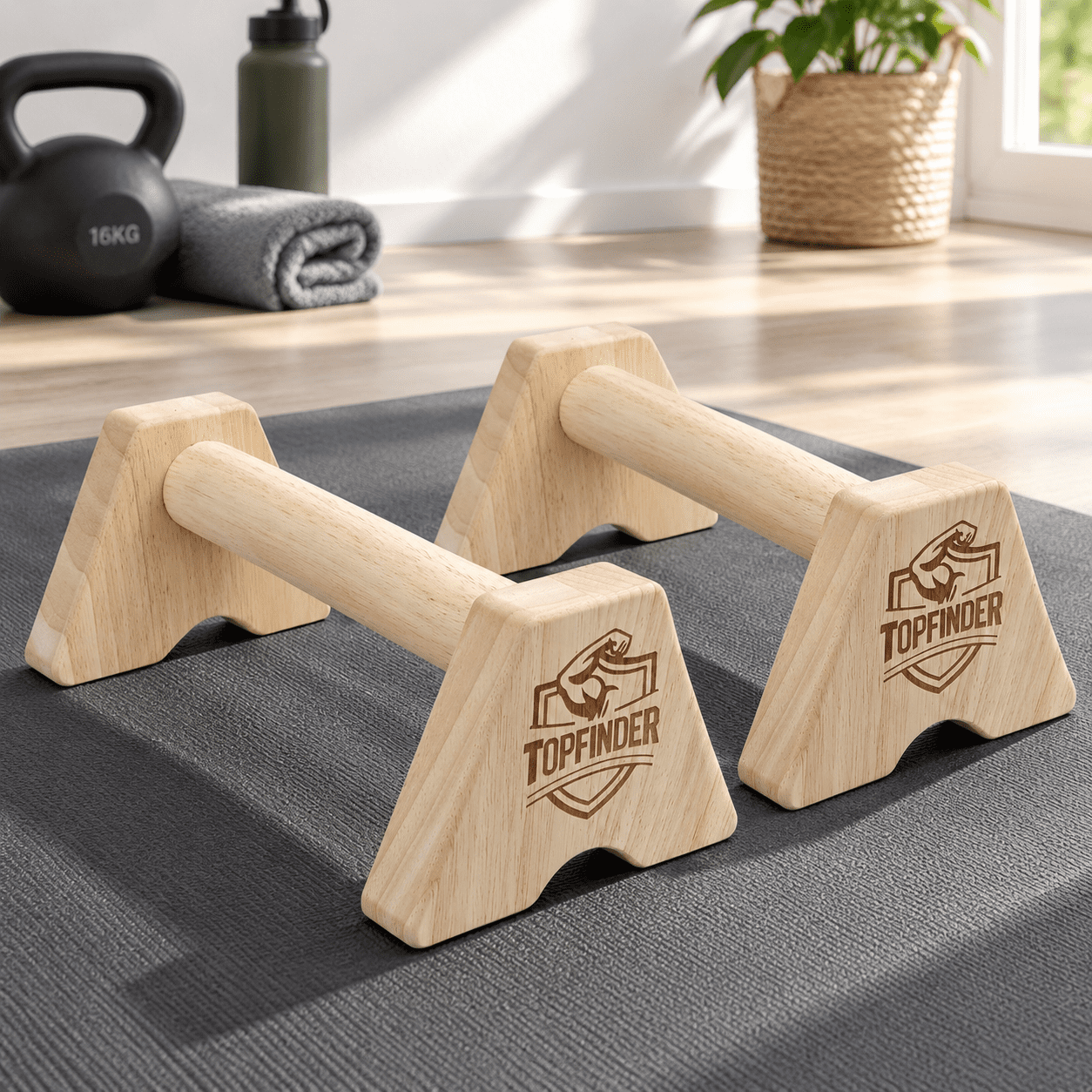 Solid Wood Calisthenics Parallel Bars Push Up Stands for Gym - Walmart.com