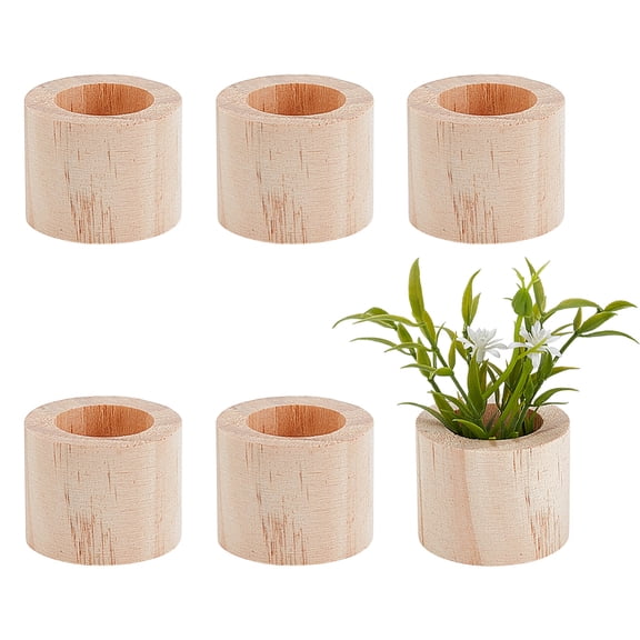Solid Wood Candlestick Column Blanched Almond 50x40mm
