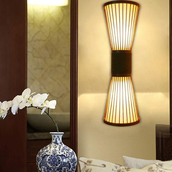 Solid Wood Classical Wall Lamp Exquisite Creativity Wall Light E27 Light Bulb Corridor Lights Decoration Living Room Bedroom Restaurant Aisle Lights