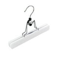 thumbnail image 1 of Solid Wood Clothes Hanger White, 1*Solid Wooden Hanger, FNGZ Wooden Pants Hangers with Clips Non Slip Skirt Hangers Trouser Clamp Hanger Solid Wood Hanger, 1 of 9