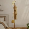 thumbnail image 1 of Solid Wood Coat Rack Freestanding Coat Tree with 10 Hooks, Standing Coat Rack Clothes Jacket Hanger Stand with Sturdy Rounded Base for Entryway,Living,Bedroom (Walnut Brown), 1 of 8