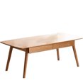 thumbnail image 1 of Solid Wood Coffee Table 100x50x45cm - Natural Oak, Drawer Storage, Contemporary Design Strong Table, 100x50x45cm, With Easy To Install, 1 of 5