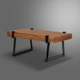 Solid Wood Coffee Table with KD Legs Brown 46" L x 24" W x 19" H