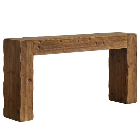Solid Wood Console Table 63" Rustic Entryway Table Narrow Sofa Table for Entrance Hallway Living Room Farmhouse Modern Style