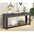 thumbnail image 1 of Solid Wood Console Table With 4 Drawers And 1 Bottom Shelf For Entryway, Hallway, Easy Assembly, 63 Inch Long Sofa Table ,Black, 1 of 9