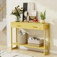 thumbnail image 1 of Solid Wood Console Table with Storage Entryway Table with 2 Drawers Shelf & Reinforced Legs, 1 of 6