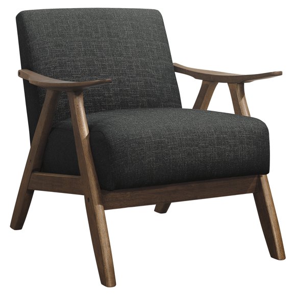 Solid Wood Construction - Attached Back Cushion - Living Space - Retro Chair