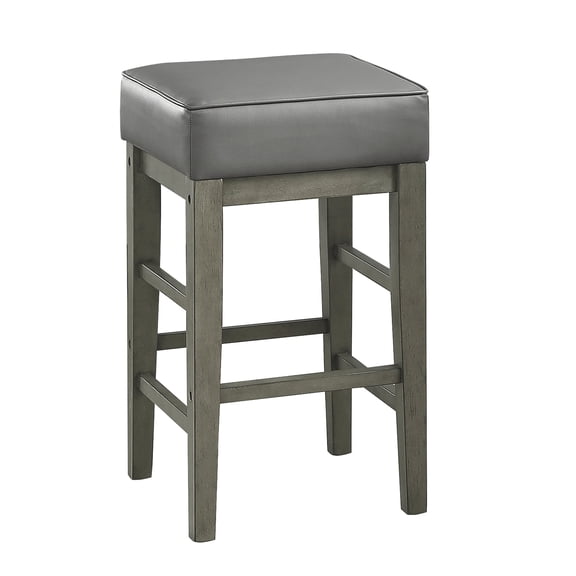 Solid Wood Construction in Gray | For Casual Dining and Counter Seating | Stools Set of 2 with Good Weight Capacity